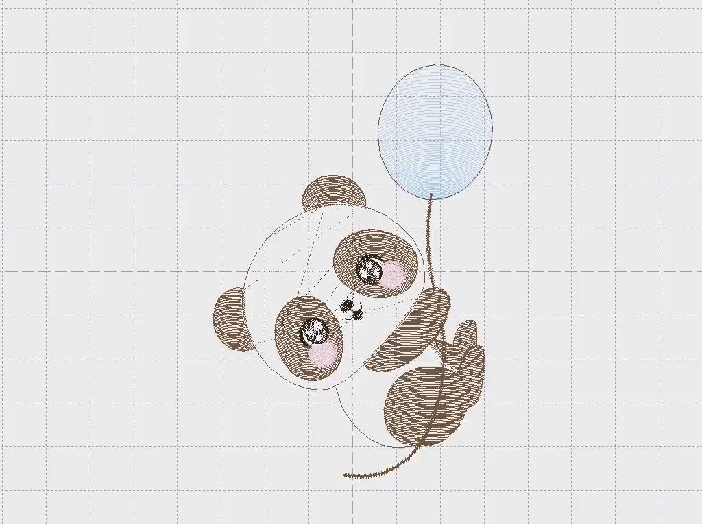 Panda embroidery design - Animal embroidery designs machine embroidery pattern - Baby boy embroidery file - Panda with butterfly download
