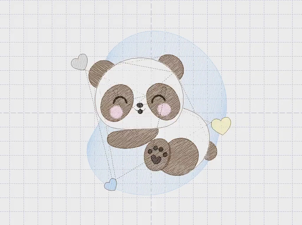 Sleeeping Panda embroidery design - Male Animal embroidery designs machine embroidery pattern - Baby boy embroidery file - instant download