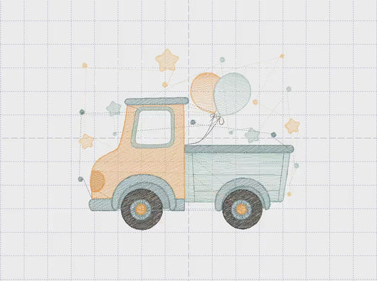 Truck embroidery designs - Vehicle Pickup embroidery design machine embroidery pattern - baby boy embroidery file - instant digital download