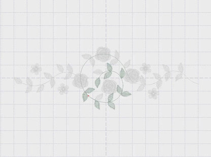 Flowers embroidery designs - Roses embroidery design machine embroidery pattern - Monogram embroidery file - instant download towels pes jef