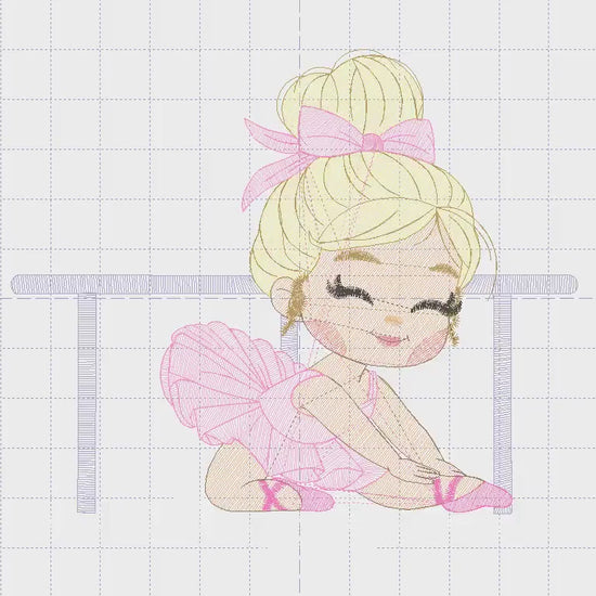 Ballerina embroidery designs - Ballet dancer embroidery design machine embroidery pattern - baby girl embroidery file - instant download jef