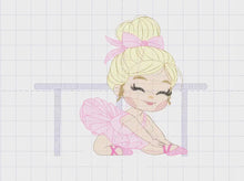 Carica e avvia il video nel visualizzatore di galleria, Ballerina embroidery designs - Ballet dancer embroidery design machine embroidery pattern - baby girl embroidery file - instant download jef
