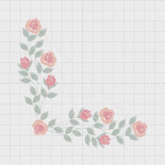 Heart with roses embroidery designs - Flower embroidery design machine embroidery pattern - Monogram Frame embroidery file - pes jef vip vp3