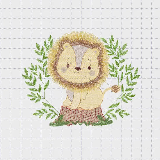 Lion embroidery designs - Safari embroidery design machine embroidery pattern - Baby boy embroidery file - Lion king embroidery download dst