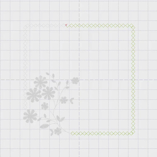 Monogram Frame embroidery designs - Flower embroidery design machine embroidery pattern - Floral embroidery file - baby girl embroidery pes