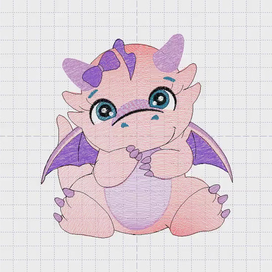 Baby Dragon embroidery designs - Flying Dragon machine embroidery pattern - Baby boy and girl file - Instant digital download pes jef dst