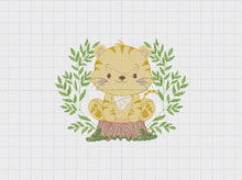 Carica e avvia il video nel visualizzatore di galleria, Tiger embroidery design - Animals embroidery designs machine embroidery pattern - Boy baby embroidery file - Tiger design instant download
