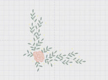 Carica e avvia il video nel visualizzatore di galleria, Rose Corner embroidery designs - Flower embroidery design machine embroidery pattern - Monogram Frame embroidery file - instant download pes
