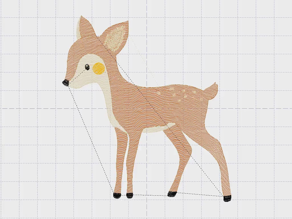 Deer embroidery design - Woodland wild Animal machine embroidery pattern - Forest Venison - Baby boy file - Instant digital download pes jef