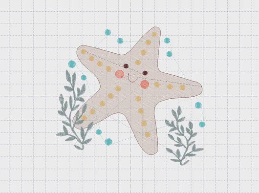 Starfish embroidery designs - Ocean Sea Star embroidery design machine embroidery pattern - Stars rippled design - kids embroidery ocean jef