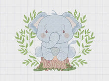 Load and play video in Gallery viewer, Baby Elephant embroidery designs - Animal embroidery design machine embroidery pattern - Baby boy embroidery file - safari embroidery hus
