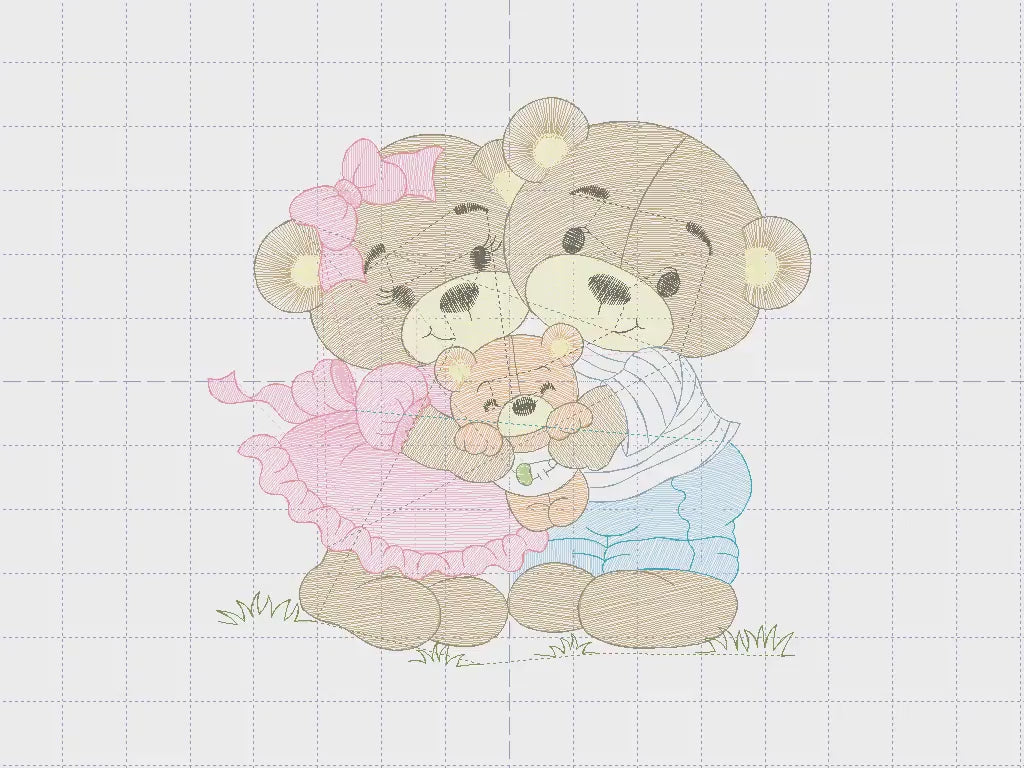 Bear embroidery designs - Family embroidery design machine embroidery pattern - Bear family embroidery file - Baby boy embroidery download