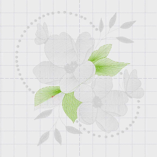 Delicate flower embroidery designs - Butterfly embroidery design machine embroidery pattern - Floral embroidery file - instant download pes