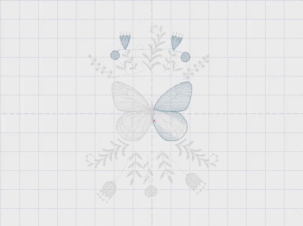 Butterfly embroidery designs - Flowers embroidery design machine embroidery pattern - Kitchen towel embroidery file - instant download pes