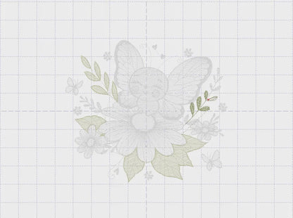 Butterfly embroidery designs - Flowers embroidery design machine embroidery pattern - Kitchen towel embroidery file - instant download pes