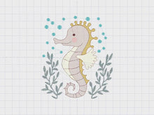 Carica e avvia il video nel visualizzatore di galleria, Seahorse embroidery design - Sea Animal embroidery designs machine embroidery pattern - Ocean animal embroidery file - instant download pes
