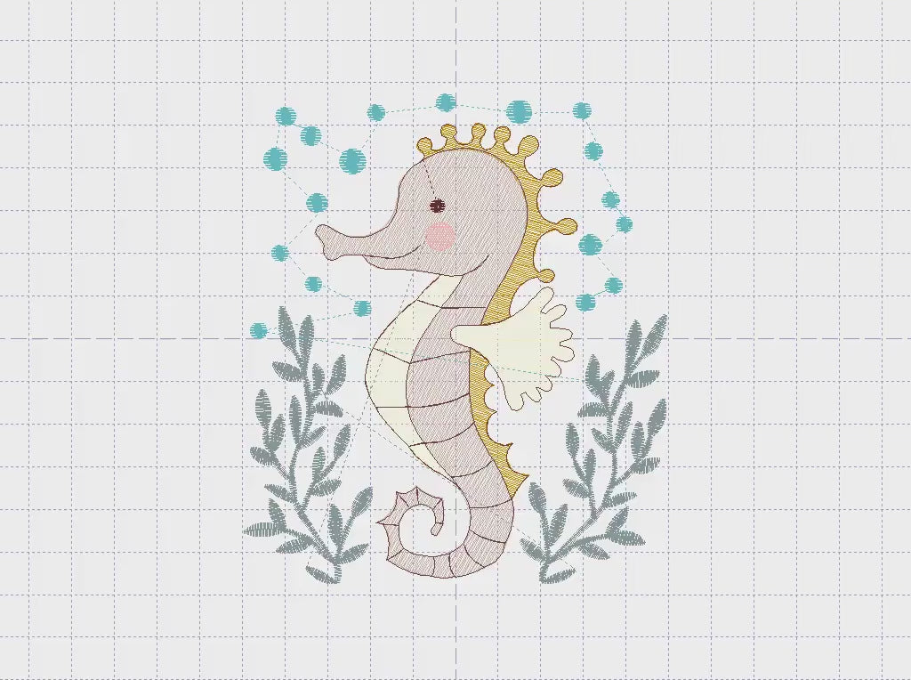 Seahorse embroidery design - Sea Animal embroidery designs machine embroidery pattern - Ocean animal embroidery file - instant download pes