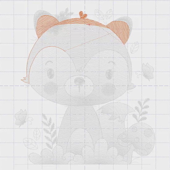 Red Fox embroidery designs - Woodland animal embroidery design machine embroidery pattern - Baby girl embroidery file - instant download PES