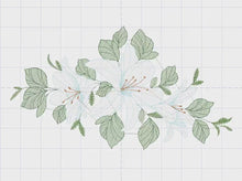 Load and play video in Gallery viewer, Lilies embroidery designs - Flower embroidery design machine embroidery pattern - floral embroidery file - kitchen towel embroidery decor
