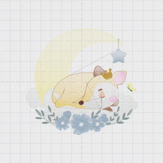 Deer embroidery design - Animal embroidery designs machine embroidery pattern - Florest embroidery file - Baby boy embroidery  Woodland jef