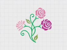 Carica e avvia il video nel visualizzatore di galleria, Roses embroidery designs - Flower embroidery design machine embroidery pattern - Floral embroidery file - instant embroidery download dst
