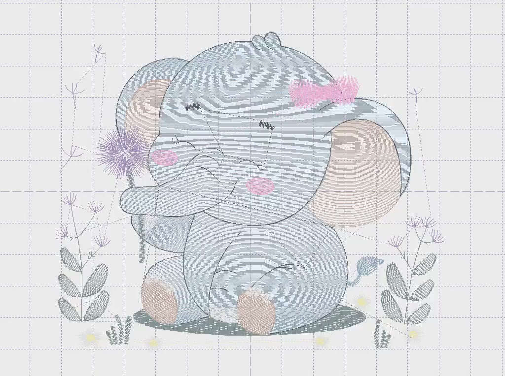 Elephant embroidery designs - Safari Animal embroidery design machine embroidery pattern - Baby girl embroidery file - instant download pes