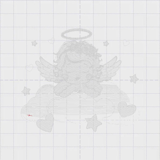 Angel with wings embroidery designs - Baby girl embroidery design machine embroidery pattern - Girl with wings embroidery file pes download