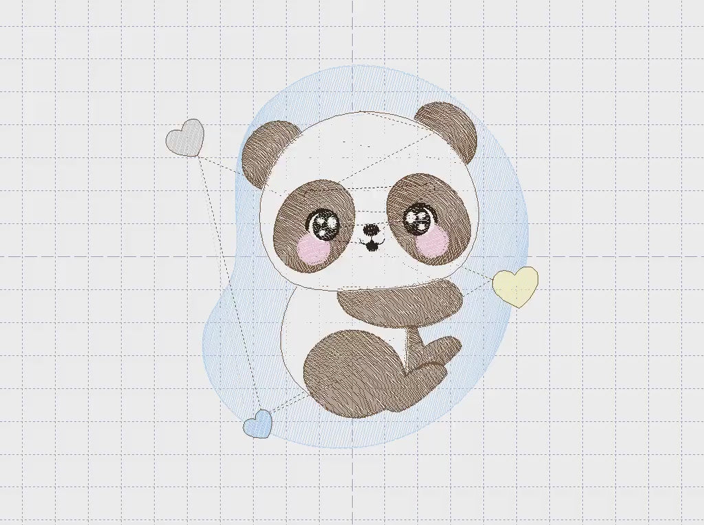 Male Panda embroidery design - Animal embroidery designs machine embroidery pattern - Baby boy embroidery file - instant download his dst