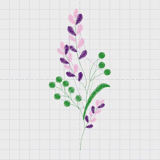 Lavender embroidery designs - Spring flowers embroidery design machine embroidery pattern - Tea towel embroidery file - kitchen cloth apron