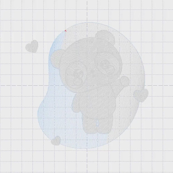 Male Panda embroidery design - Animal embroidery designs machine embroidery pattern - Baby boy embroidery file - Male Panda instant download