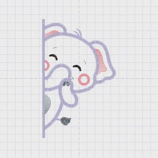 Peek a boo Elephant split embroidery designs - Safari Animal Wild machine embroidery pattern - Baby boy Elephant applique - Instant download