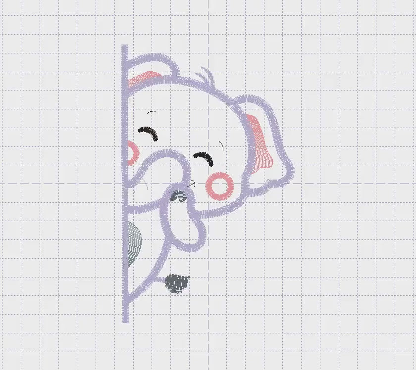 Peek a boo Elephant split embroidery designs - Safari Animal Wild machine embroidery pattern - Baby boy Elephant applique - Instant download