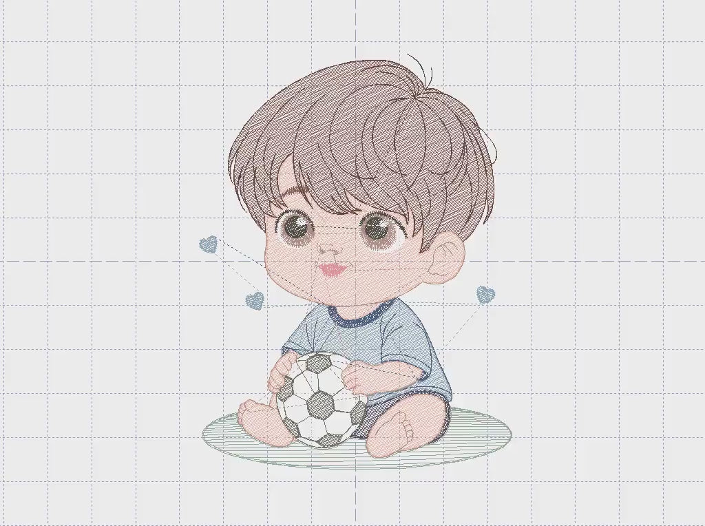 Baby boy embroidery designs - Soccer embroidery design machine embroidery file - Boy with ball embroidery - Soccer player instant download