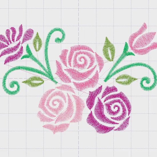Roses embroidery designs - Flower embroidery design machine embroidery pattern - Floral embroidery file - instant embroidery download dst