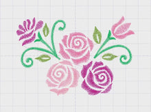 Cargar y reproducir el video en el visor de la galería, Roses embroidery designs - Flower embroidery design machine embroidery pattern - Floral embroidery file - instant embroidery download dst
