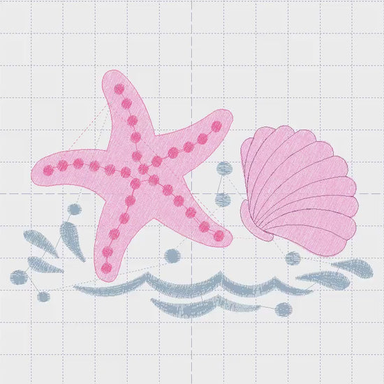 Starfish embroidery designs - Star sea embroidery design machine embroidery pattern - Mermaid embroidery design - Shell embroidery ocean