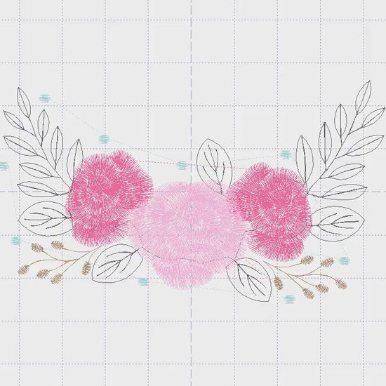 Roses embroidery designs - Towel embroidery design machine embroidery pattern - Rose embroidery file - flower embroidery for kitchen DST XXX