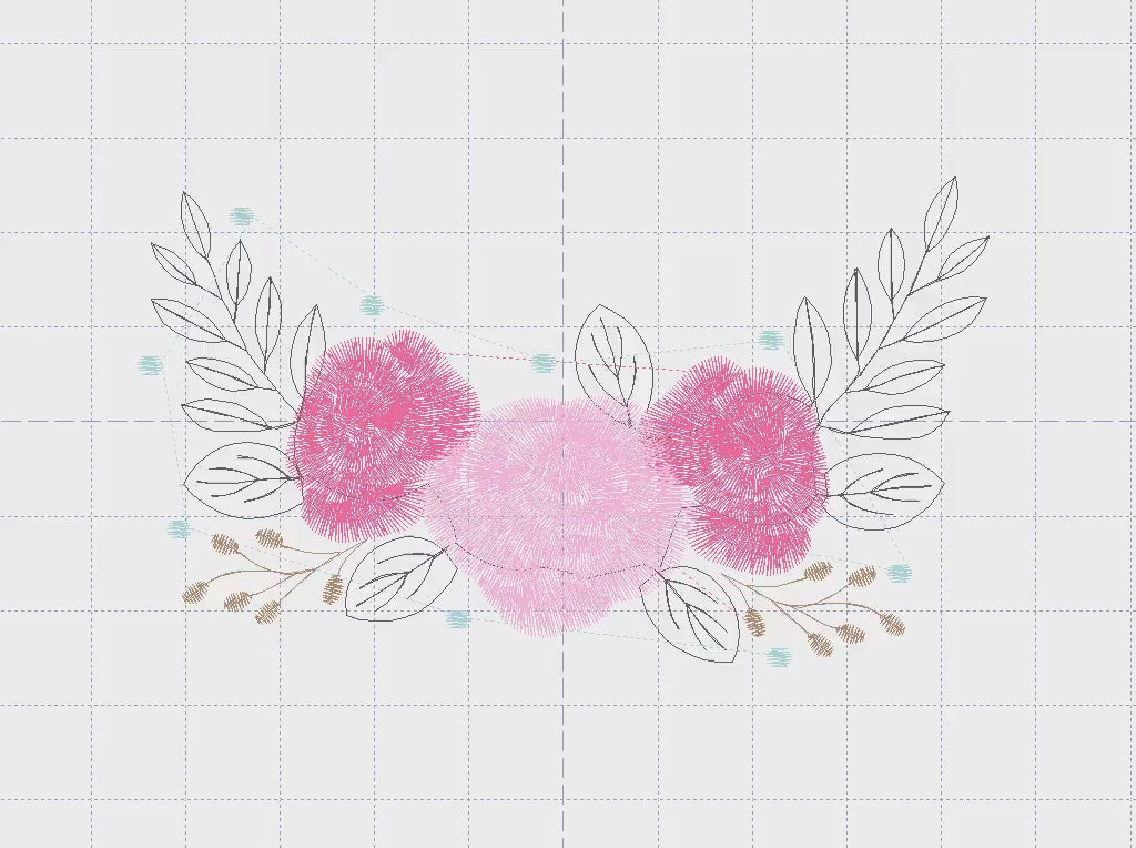 Roses embroidery designs - Towel embroidery design machine embroidery pattern - Rose embroidery file - flower embroidery for kitchen DST XXX