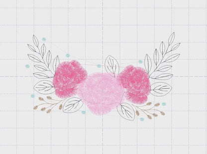 Roses embroidery designs - Towel embroidery design machine embroidery pattern - Rose embroidery file - flower embroidery for kitchen DST XXX