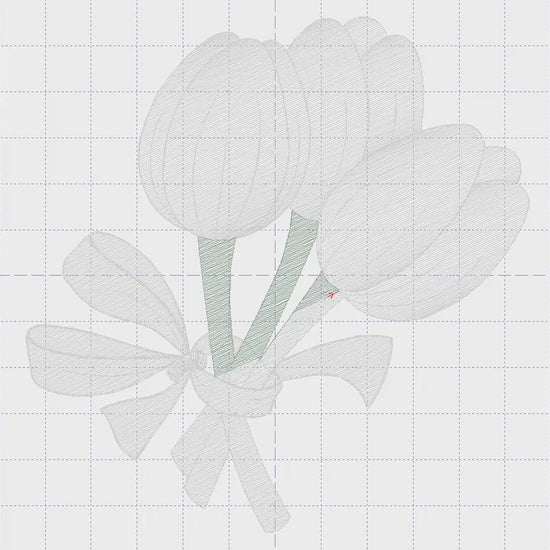 Tulip bouquet embroidery designs - Flower embroidery design machine embroidery pattern - Tulips embroidery file - instant download pes jef