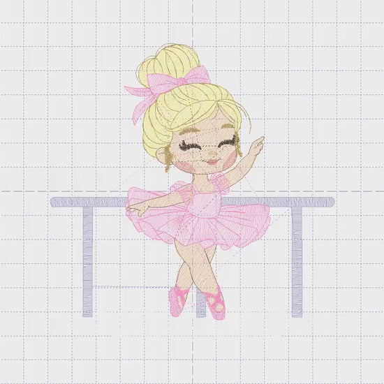 Ballerina embroidery designs - Ballet dancer embroidery design machine embroidery pattern - baby girl embroidery file - instant download pes