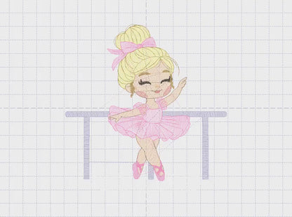 Ballerina embroidery designs - Ballet dancer embroidery design machine embroidery pattern - baby girl embroidery file - instant download pes