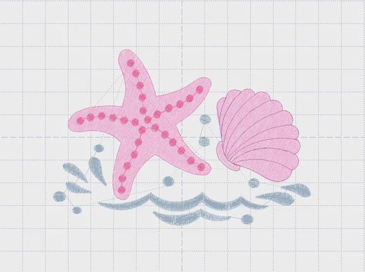 Starfish embroidery designs - Star sea embroidery design machine embroidery pattern - Mermaid embroidery design - Shell embroidery ocean