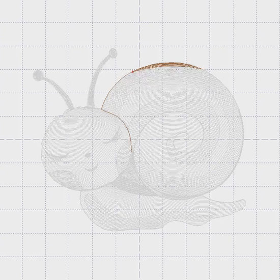 Snail embroidery design - Insect Animal machine embroidery pattern - Slug Garden Bug - Baby girl and boy file - Instant digital download pes
