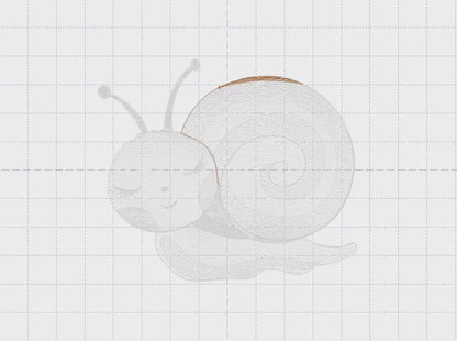 Snail embroidery design - Insect Animal machine embroidery pattern - Slug Garden Bug - Baby girl and boy file - Instant digital download pes