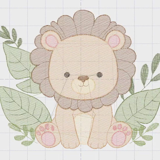 Lion embroidery designs - Safari animal embroidery design machine embroidery pattern - Baby boy embroidery file - Lion King instant download