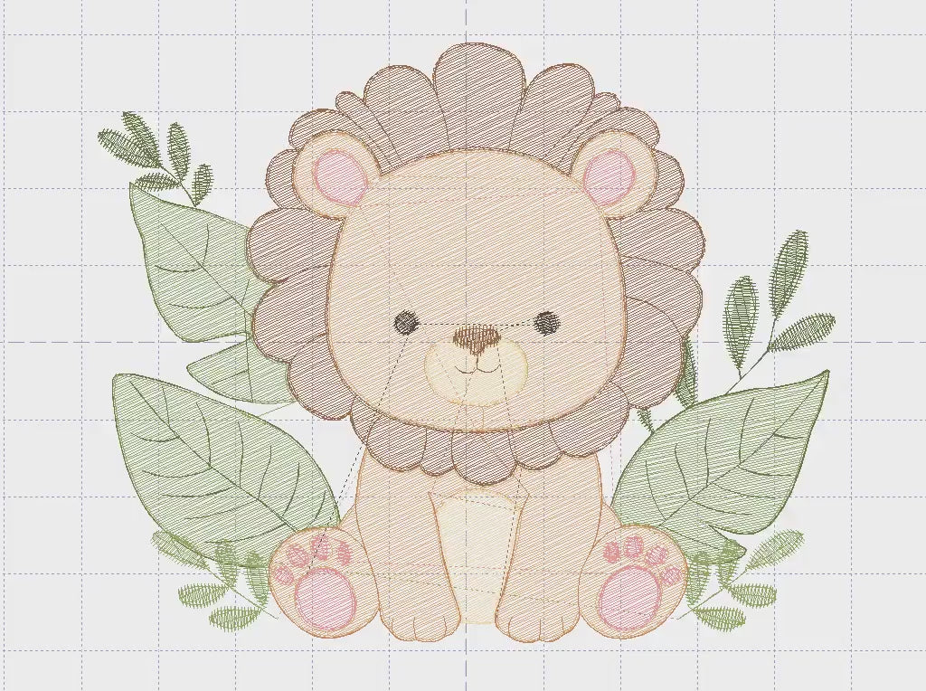 Lion embroidery designs - Safari animal embroidery design machine embroidery pattern - Baby boy embroidery file - Lion King instant download