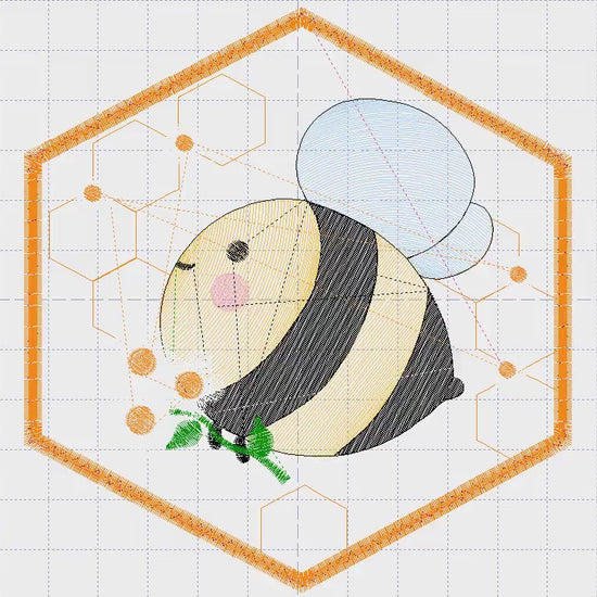 Bee embroidery design - Honey Bee embroidery designs machine embroidery pattern - Baby girl embroidery file - honey bee design pes jef hus