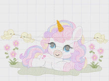 Cargar y reproducir el video en el visor de la galería, Unicorn embroidery designs - Baby Girl embroidery design machine embroidery pattern - Fairy tale magical Fantasy - instant download pes jef
