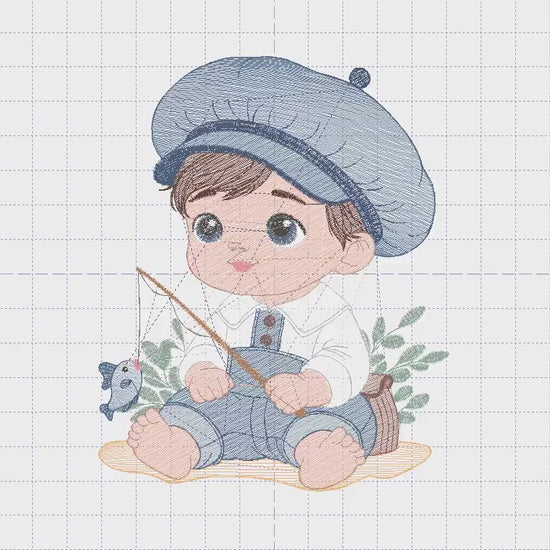 Baby boy embroidery design - Newborn embroidery designs machine embroidery pattern - Kid embroidery file - children toddler embroidery dst